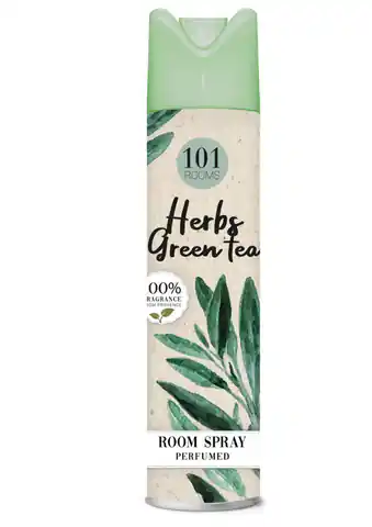 ⁨101 Rooms Odświeżacz powietrza w sprayu Herbs Green Tea 300ml⁩ w sklepie Wasserman.eu