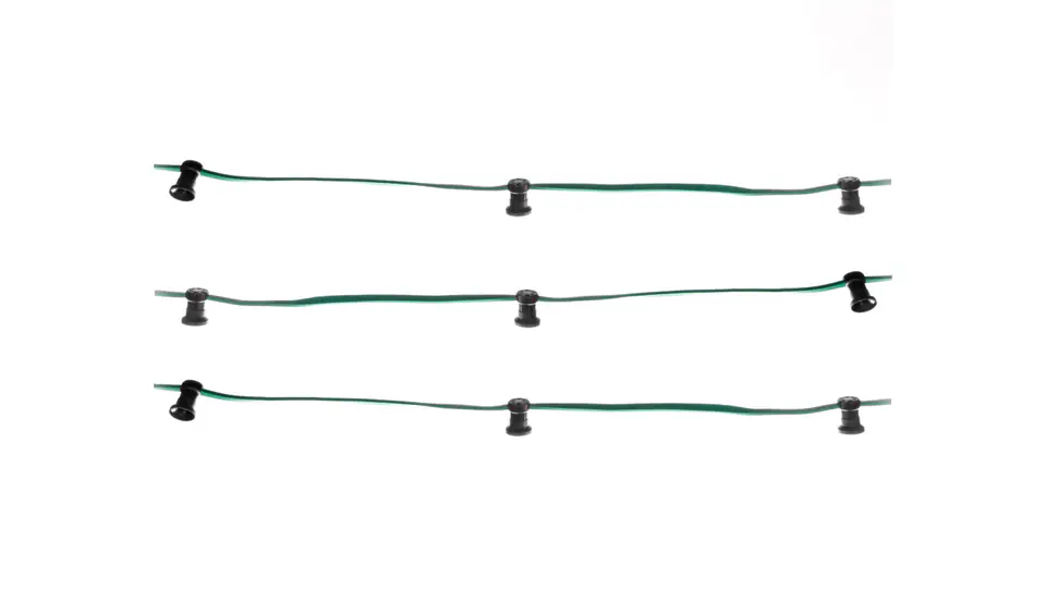 ⁨Light chain 10/16A 250V 600W 10m 15 luminaires E27+gaskets with hook, without bulbs LS01⁩ at Wasserman.eu