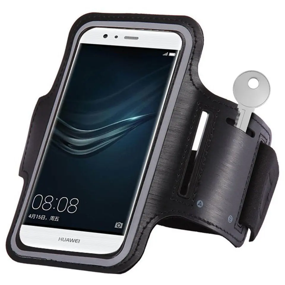 ⁨Armband do biegania opaska na ramię na telefon smartfon 6 cali czarny⁩ w sklepie Wasserman.eu