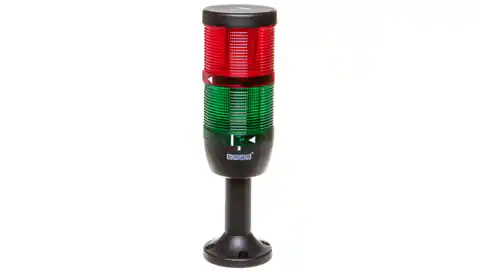 ⁨Kolumna sygnalizacyjna kompletna 70mm,2 człony 230V AC czerwony-zielony TK-IK72L220XM01⁩ w sklepie Wasserman.eu