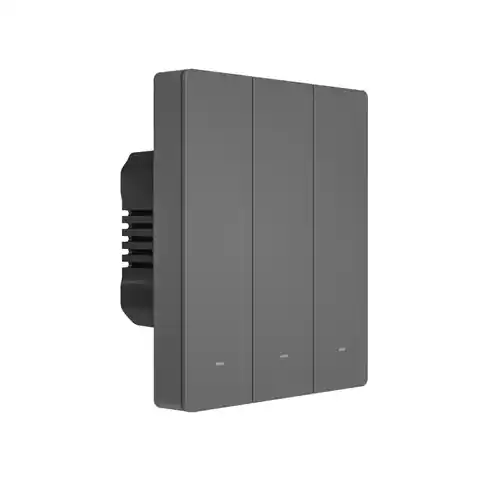 ⁨Sonoff inteligentny 3-kanałowy przełącznik ścienny Wi-Fi czarny (M5-3C-80)⁩ w sklepie Wasserman.eu