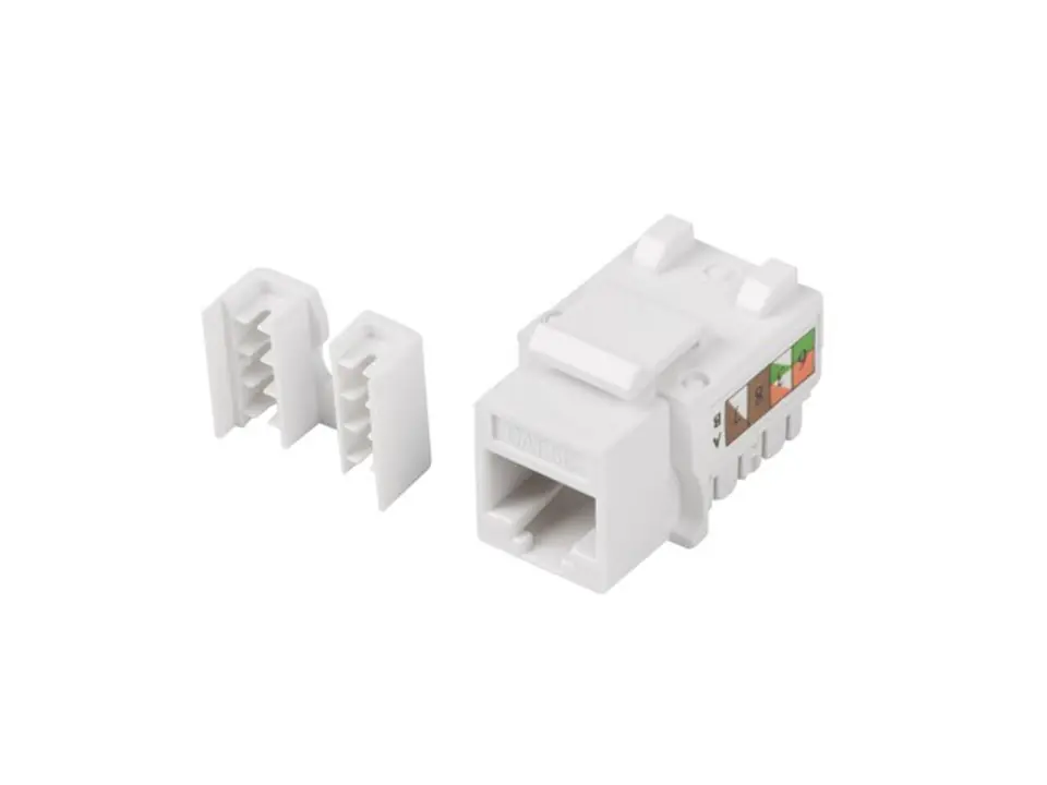 ⁨KEYSTONE MODULE RJ45->LSA UTP CAT 5E 90° FOR BOX MOUNTING⁩ at Wasserman.eu