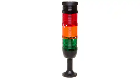 ⁨Kolumna sygnalizacyjna kompletna 70mm, 3 człony 24V DC czerwony błysk-żółty-zielony+buzzer TK-IK73F024ZM01⁩ w sklepie Wasserman.eu