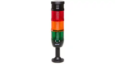 ⁨Kolumna sygnalizacyjna kompletna 70mm, 3 człony 230V AC błysk-żółty-zielony+buzzer TK-IK73F220ZM01⁩ w sklepie Wasserman.eu