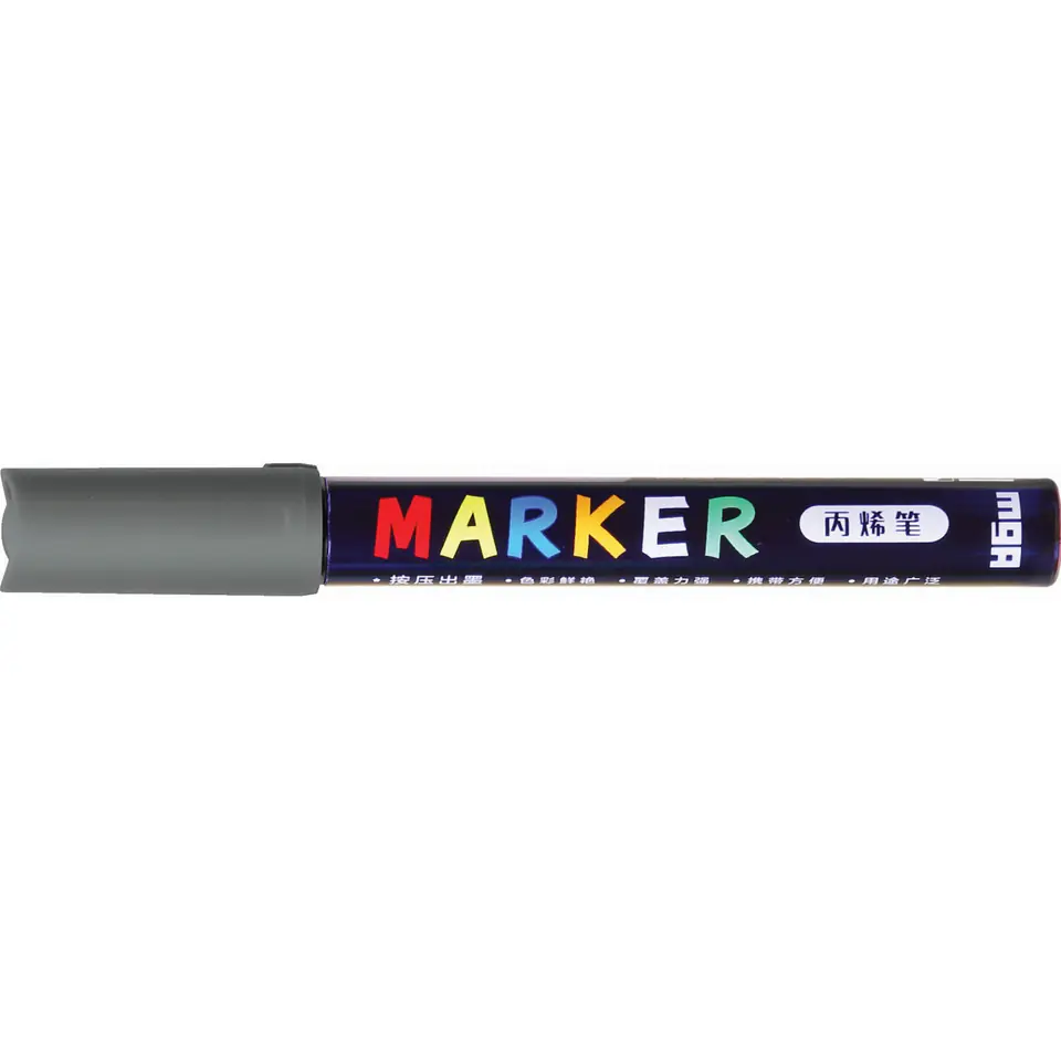 ⁨Marker akrylowy 1-2 mm ciemnoszary MG ZPLN6570-8⁩ w sklepie Wasserman.eu