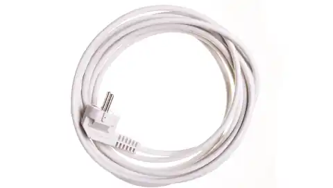 ⁨Connection cable W-2 3x1,0 mm2 white with angled plug 5m 51.929⁩ at Wasserman.eu