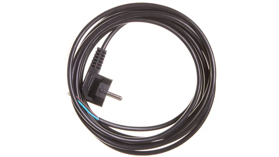 ⁨Connection cable W-3 3x1,0 mm2 black with angled plug 5m 51.930⁩ at Wasserman.eu
