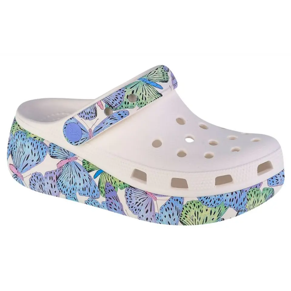 ⁨Klapki Crocs Cutie Crush Butterfly Kids Clog 208298 (kolor Biały, rozmiar 28/29)⁩ w sklepie Wasserman.eu