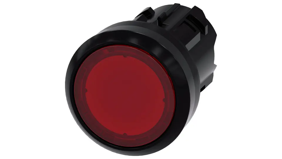 ⁨Przycisk podświetlany 22mm okrągły tworzywo czerwony płaski bez samopowrotu 3SU1001-0AA20-0AA0⁩ w sklepie Wasserman.eu