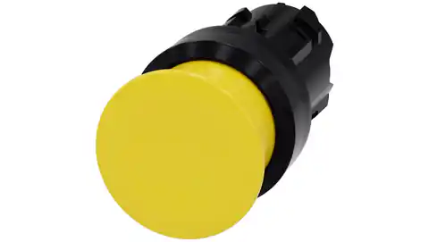 ⁨Przycisk grzybkowy 22mm okrągły tworzywo żółty 30mm z samopowrotem 3SU1000-1AD30-0AA0⁩ w sklepie Wasserman.eu