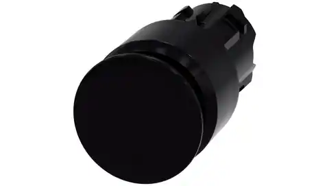 ⁨Przycisk grzybkowy 22mm okrągły tworzywo czarny 30mm bez samopowrotu odbl przez pociągnięcie 3SU1000-1AA10-0AA0⁩ w sklepie Wasserman.eu