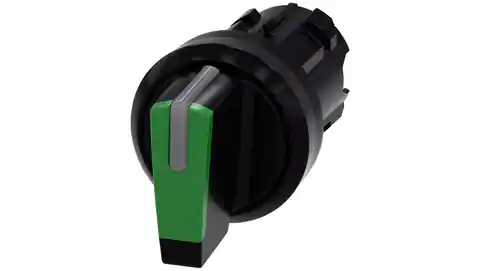 ⁨Przełącznik z możliwością podśw 22mm okrągły tworzywo czarny/zielony kr pióro 3 poz 3SU1002-2BP40-0AA0⁩ w sklepie Wasserman.eu