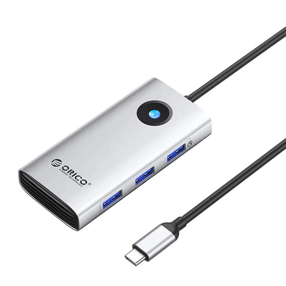 Stacja dokująca HUB 6w1 Orico USB-C, HDMI, 3xUSB (srebrna) w sklepie Wasserman.eu