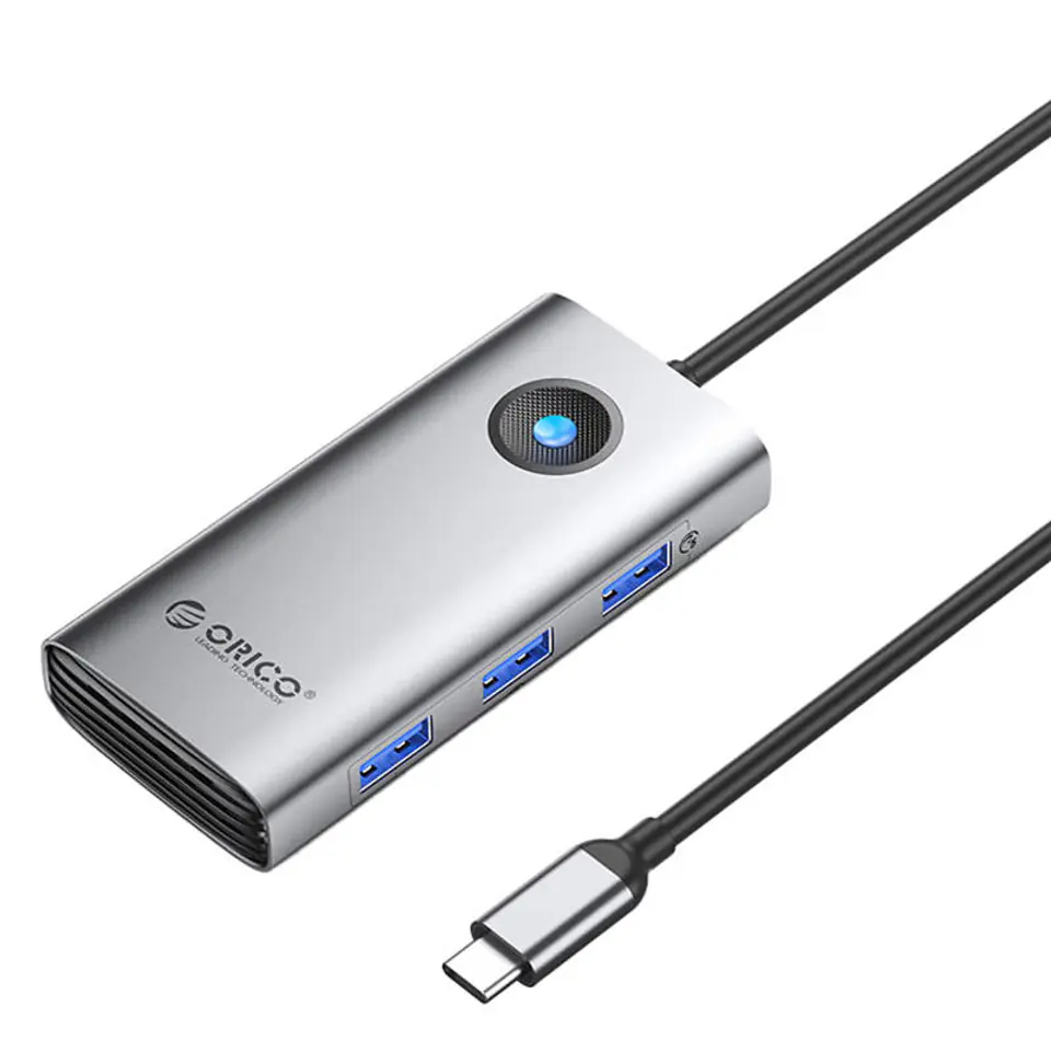 ⁨Stacja dokująca HUB 6w1 Orico USB-C, HDMI, 3xUSB (szara)⁩ w sklepie Wasserman.eu