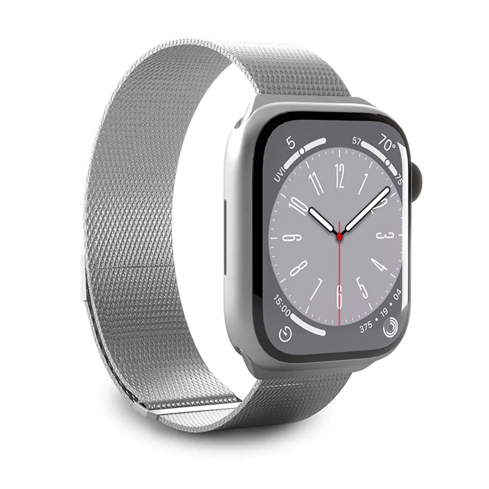 ⁨Puro Milanese Magnetic Band - Pasek ze stali nierdzewnej do Apple Watch 38/40/41/42 mm (srebrny)⁩ w sklepie Wasserman.eu