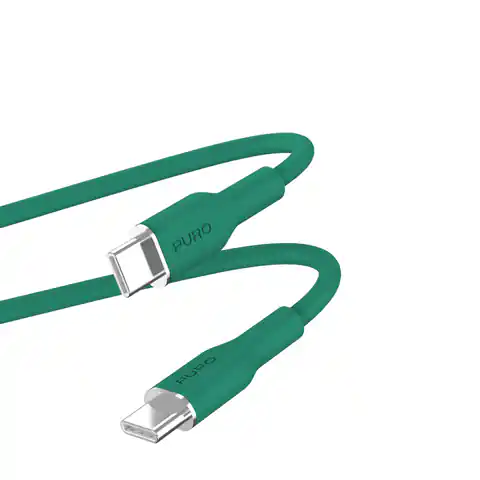 ⁨PURO ICON Soft Cable – Kabel USB-C do USB-C 1.5 m (Jade)⁩ w sklepie Wasserman.eu