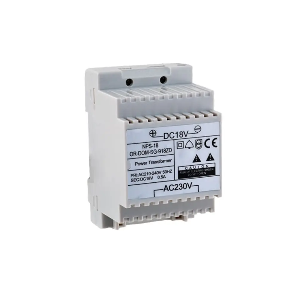 ⁨DIN rail power supply 18VDC/0,5A for SAGITTA series intercoms⁩ at Wasserman.eu