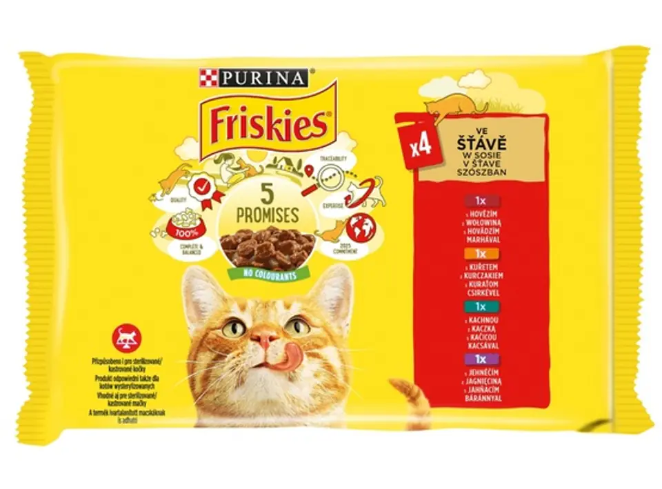 ⁨Friskies Mix meat - wet cat food - 4x 85 g⁩ at Wasserman.eu