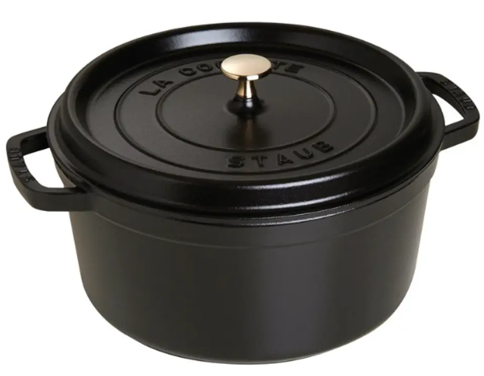 ⁨Garnek żeliwny okrągły STAUB 40500-281-0 - czarny 6.7 ltr⁩ w sklepie Wasserman.eu