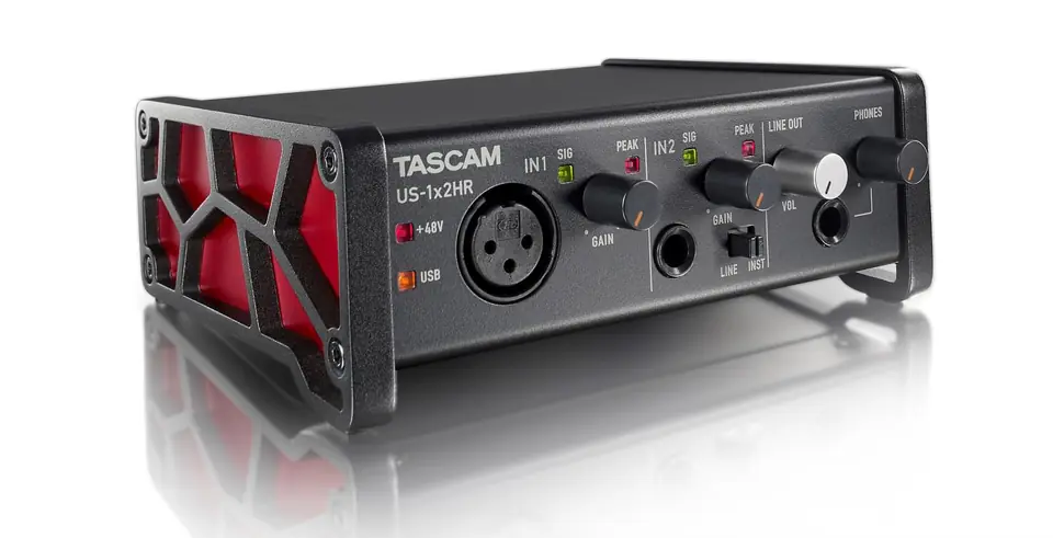 ⁨Tascam US-1x2HR - Interfejs audio USB wysokiej rozdzielczości (2 wejścia / 1 mic, 2 wyjścia)⁩ w sklepie Wasserman.eu