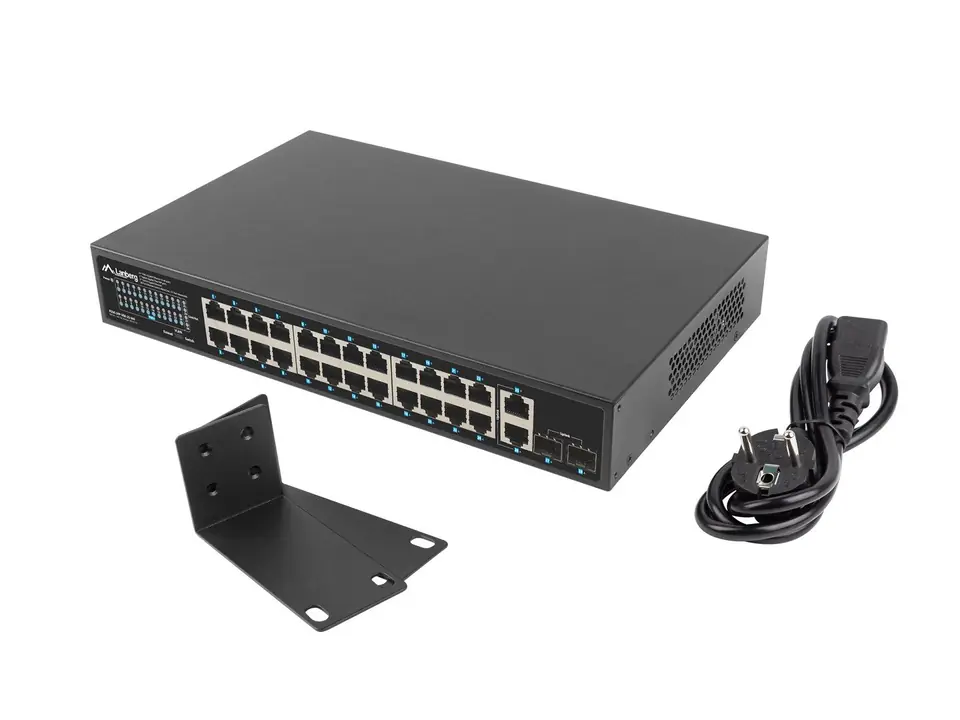 ⁨Lanberg RSGE-24P-2GE-2S-360 network switch Unmanaged⁩ at Wasserman.eu