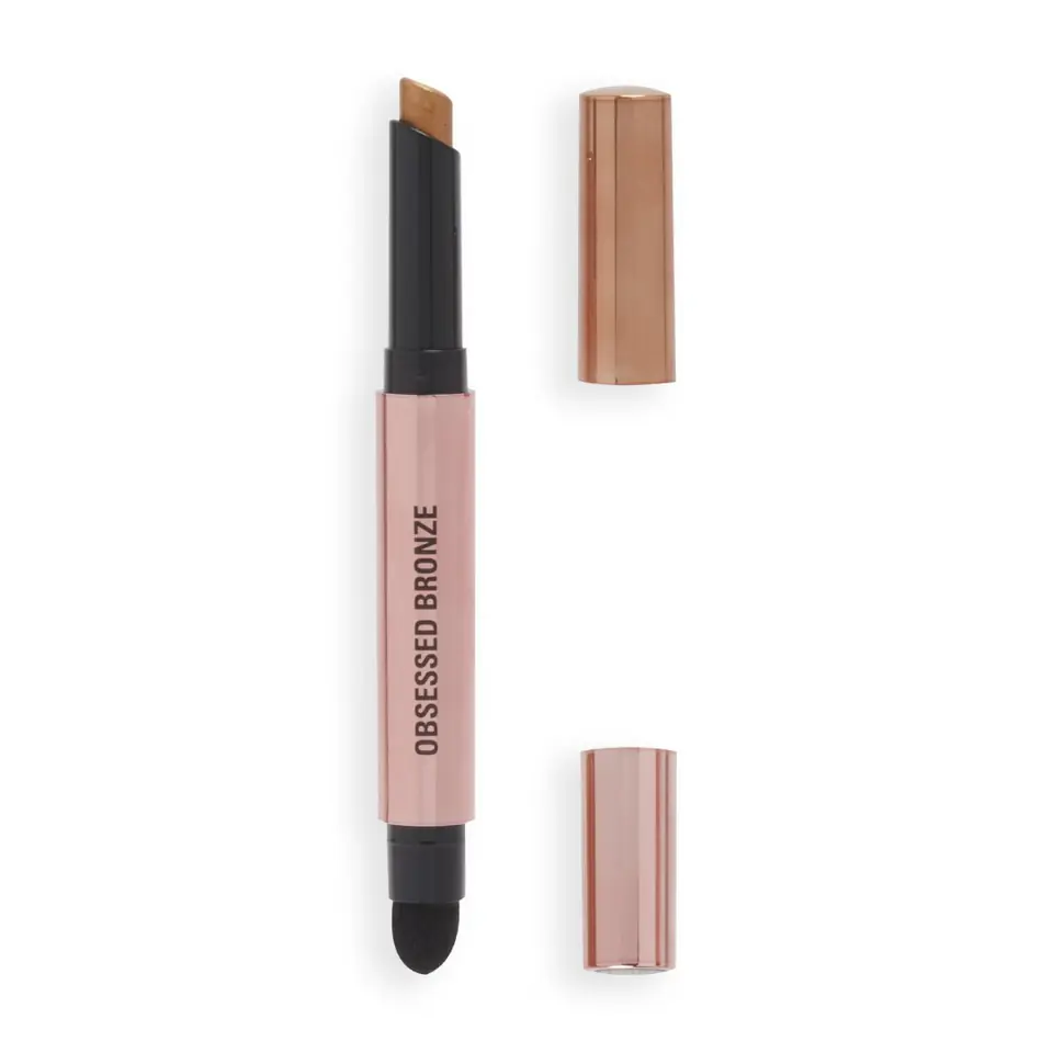 ⁨Makeup Revolution Lustre Wand Eyeshadow Stick Cień do powiek w sztyfcie - Obsessed Bronze 1szt⁩ w sklepie Wasserman.eu