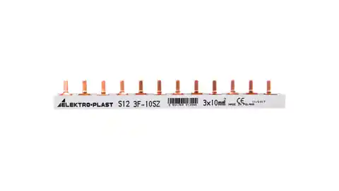 ⁨Szyna prądowa typu PIN 3P 10mm2 63A 12 pinów IZS10/3F/12 45.222⁩ w sklepie Wasserman.eu