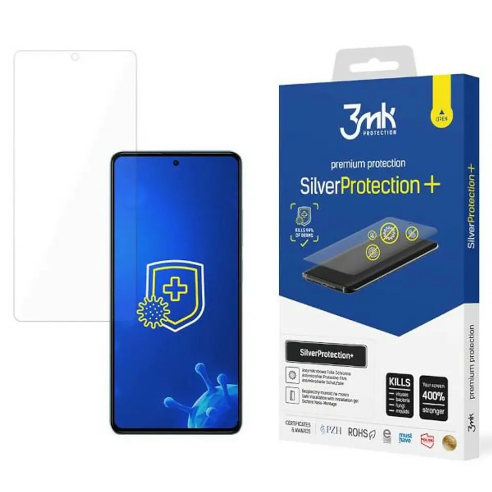 ⁨3MK Silver Protect+ Redmi Note 12 Pro/Pro+ Folia Antymikrobowa montowana na mokro⁩ w sklepie Wasserman.eu