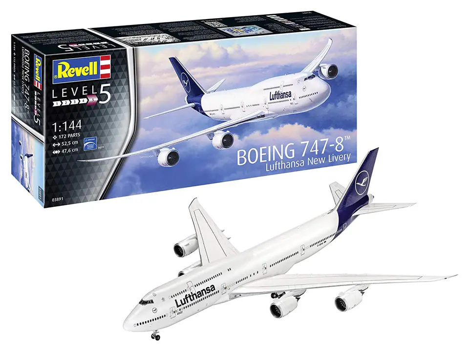 ⁨Plastic model Boeing 747-8 Lufthansa New⁩ at Wasserman.eu
