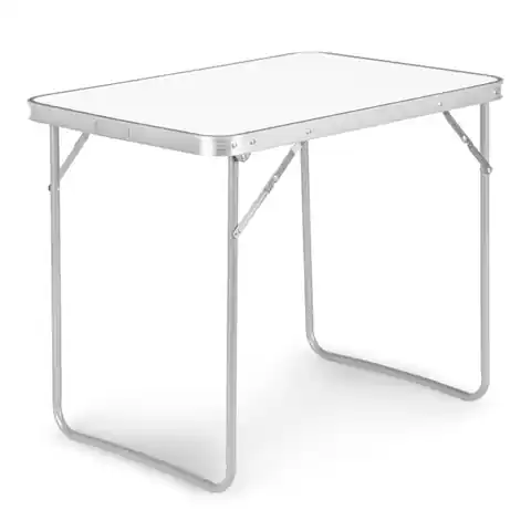 ⁨Stolik turystyczny stół piknikowy składany 80x60cm biały⁩ w sklepie Wasserman.eu