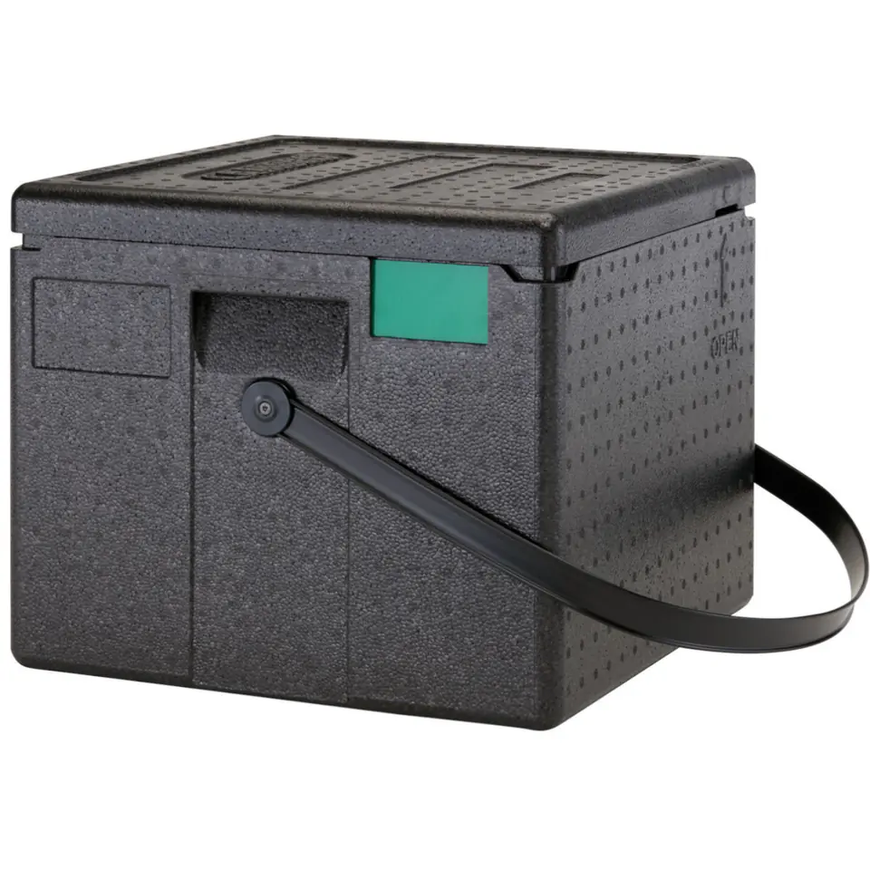 ⁨Pojemnik termoizolacyjny na 6 kartonów pizzy ładowany od góry z rączką CAM GOBOX 410 x 410 x 339 mm⁩ w sklepie Wasserman.eu