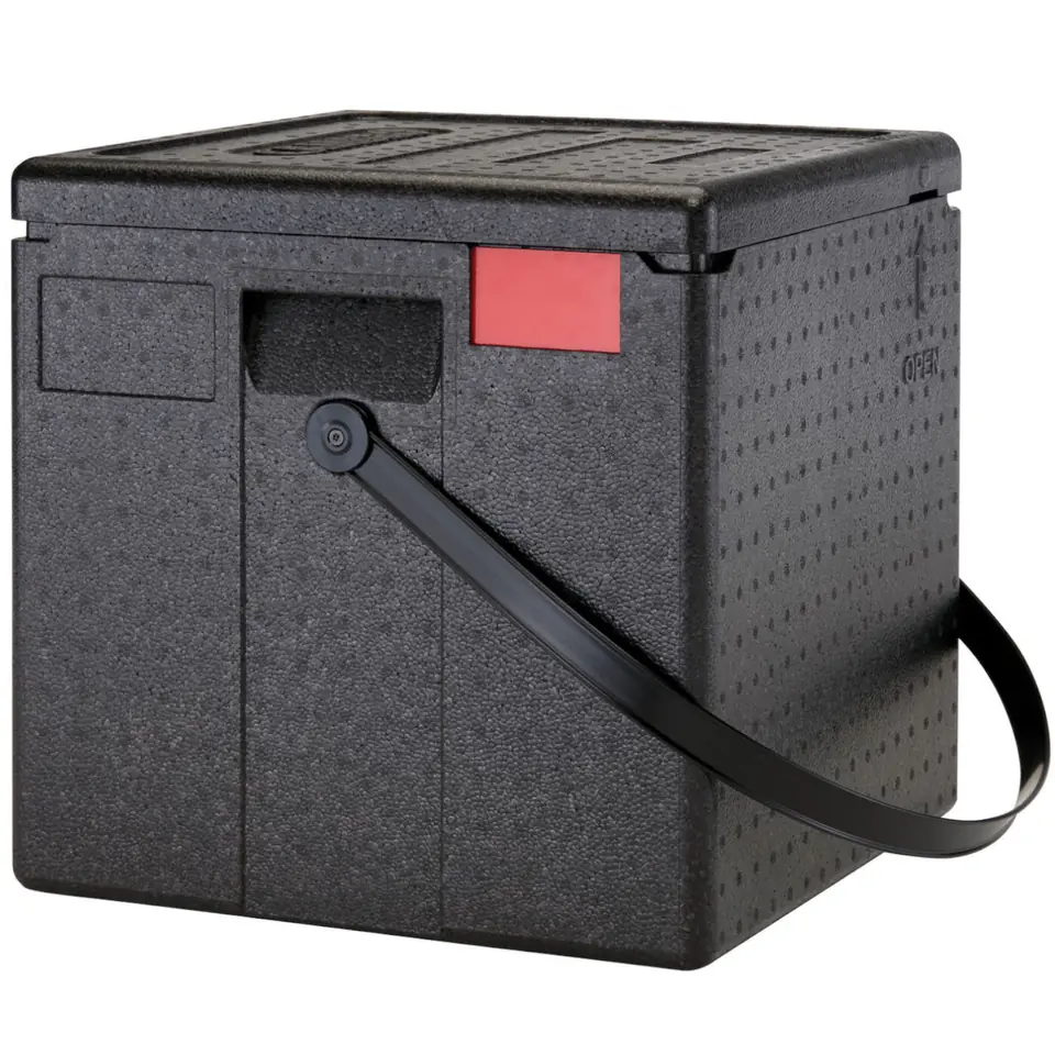 ⁨Pojemnik termoizolacyjny na 8 kartonów pizzy ładowany od góry z rączką CAM GOBOX 410 x 410 x 404 mm⁩ w sklepie Wasserman.eu