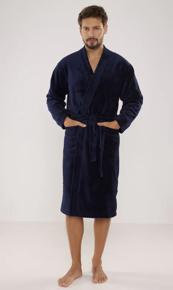 ⁨SZLAFROK DE LAFENSE 391 HUGO (kolor jeans, rozmiar XXL)⁩ w sklepie Wasserman.eu