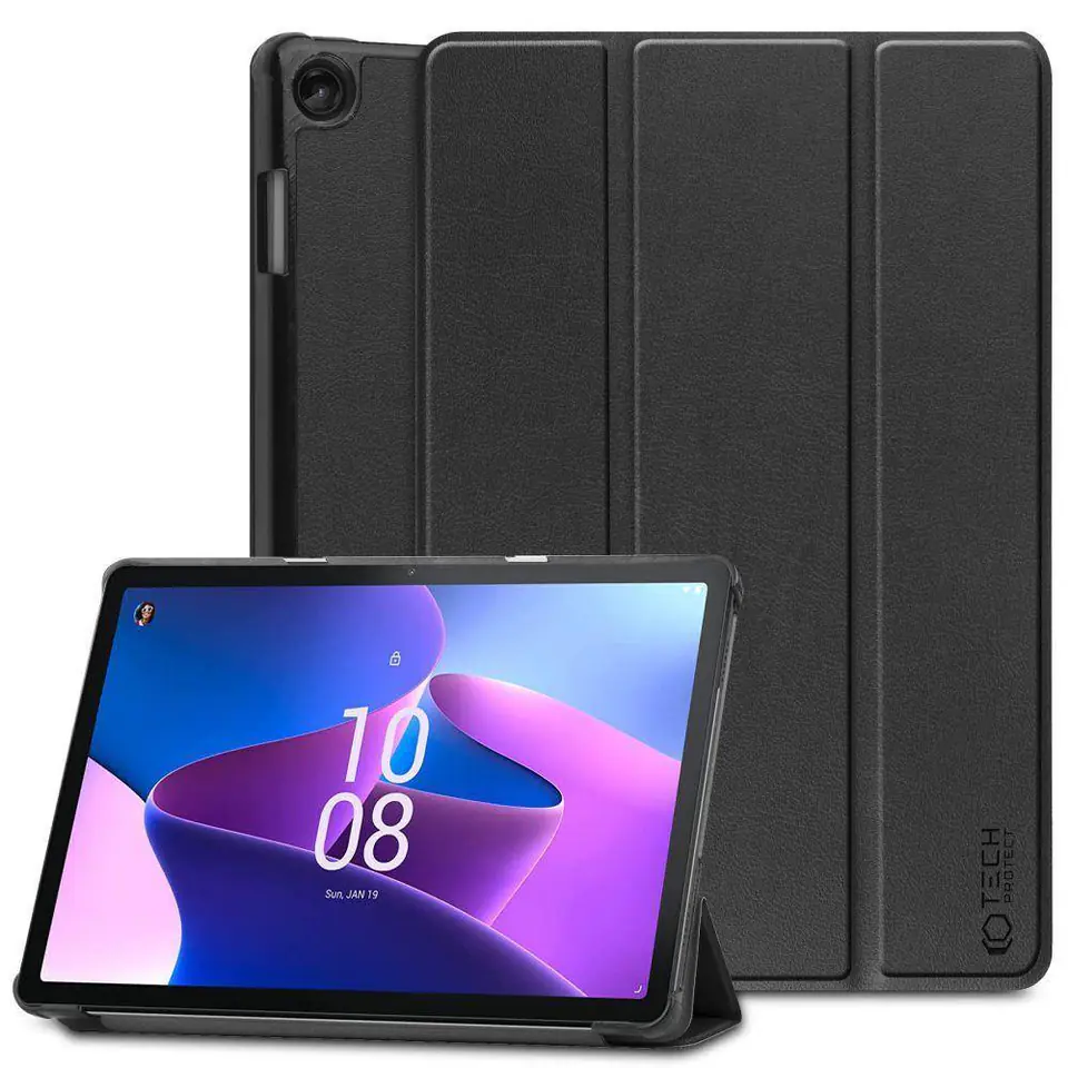 ⁨Etui LENOVO TAB M10 3RD GEN 10.1 Tech-Protect SmartCase czarne⁩ w sklepie Wasserman.eu