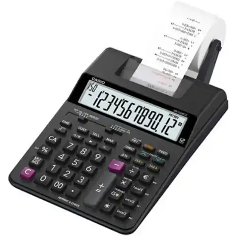 ⁨Kalkulator CASIO HR-150RCE z drukarką z zasilaczem⁩ w sklepie Wasserman.eu