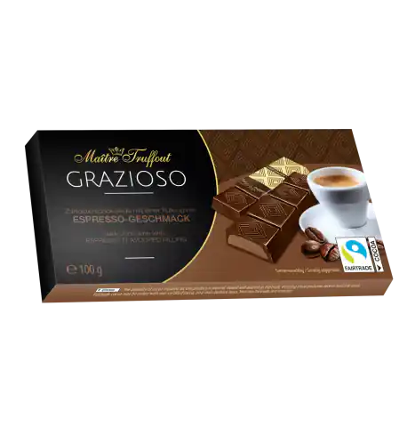 ⁨MaitreTruffout Grazioso Chocolates with Espresso Filling 100 g⁩ at Wasserman.eu