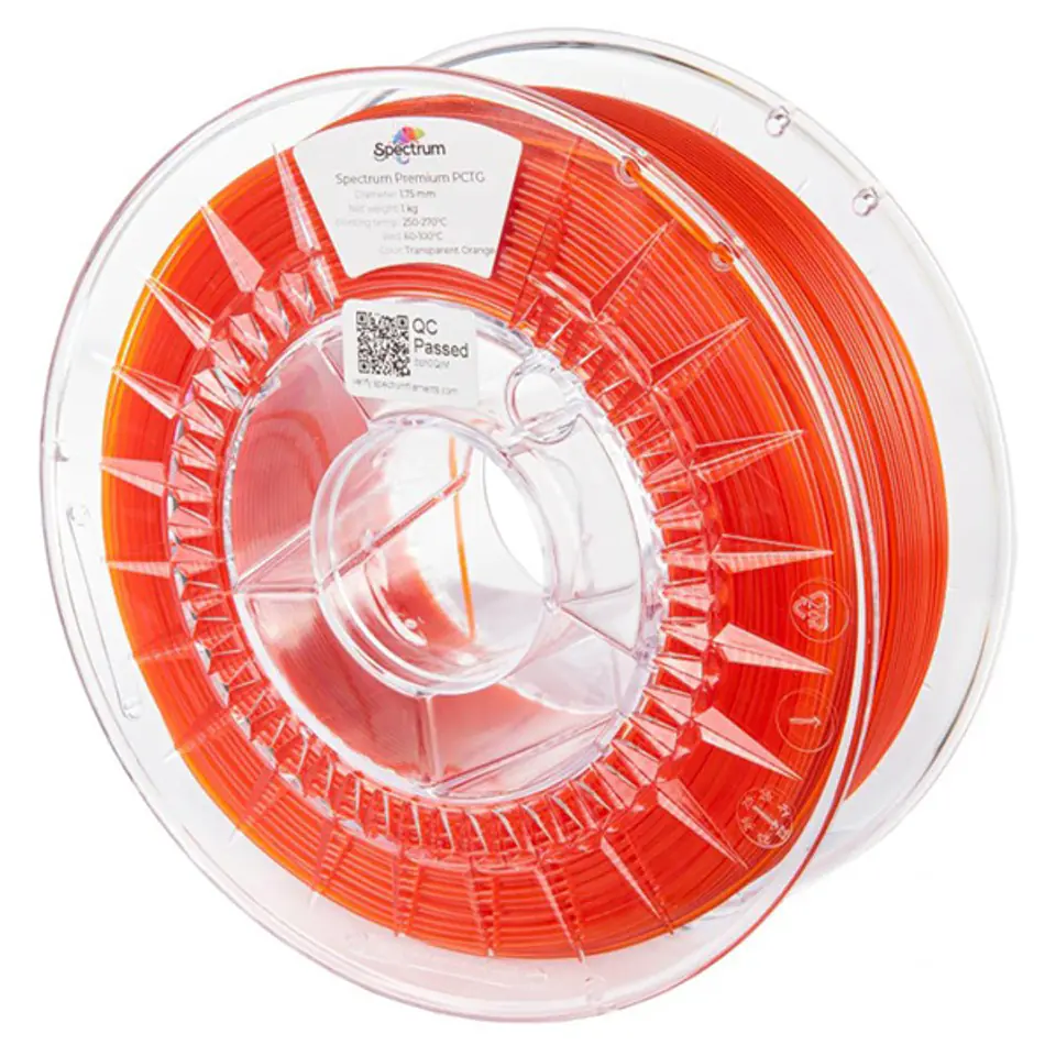 ⁨Spectrum 3D filament, Premium PCTG, 1,75mm, 1000g, 80736, transparent orange⁩ w sklepie Wasserman.eu