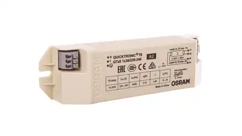 ⁨Electronic ballast QTz 8 1X36/220-240 4008321863287⁩ at Wasserman.eu