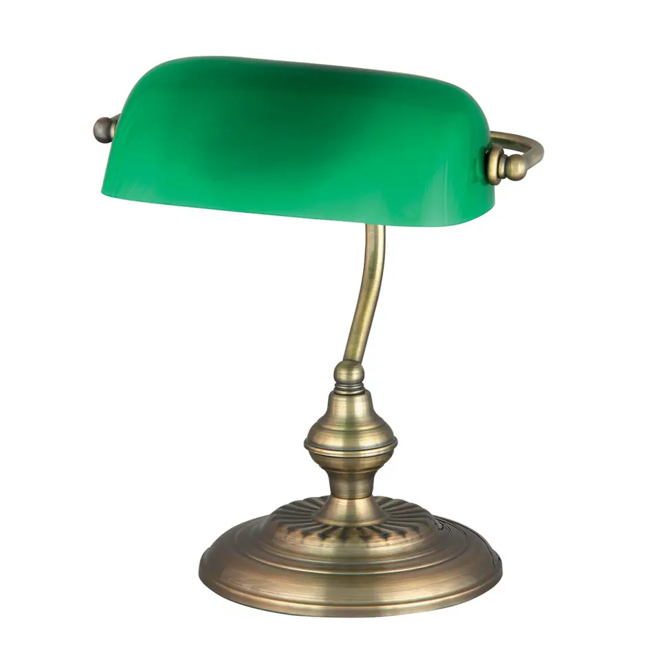 ⁨Lampa biurkowa, Bank table, E27 60W, bronz 4038⁩ w sklepie Wasserman.eu