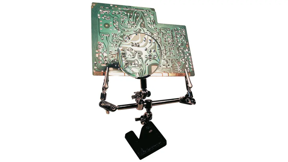 Set third hand for soldering 2 holders + magnifier 51199 at Wasserman.eu
