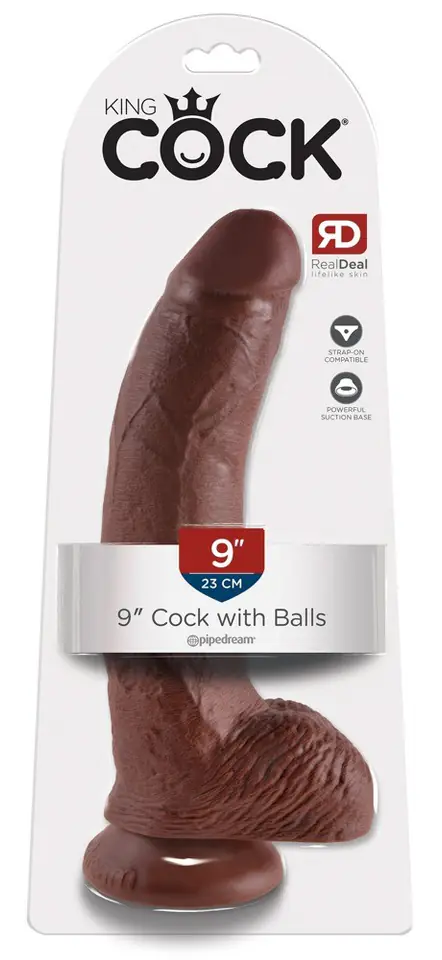 ⁨Dildo z przyssawką 23 cm King Cock⁩ w sklepie Wasserman.eu