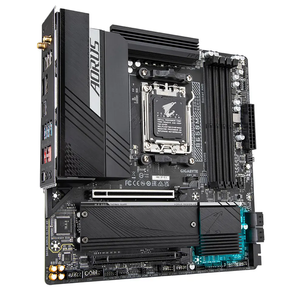 ⁨Gigabyte B650M AORUS ELITE AX motherboard AMD B650 Socket AM5 micro ATX⁩ at Wasserman.eu