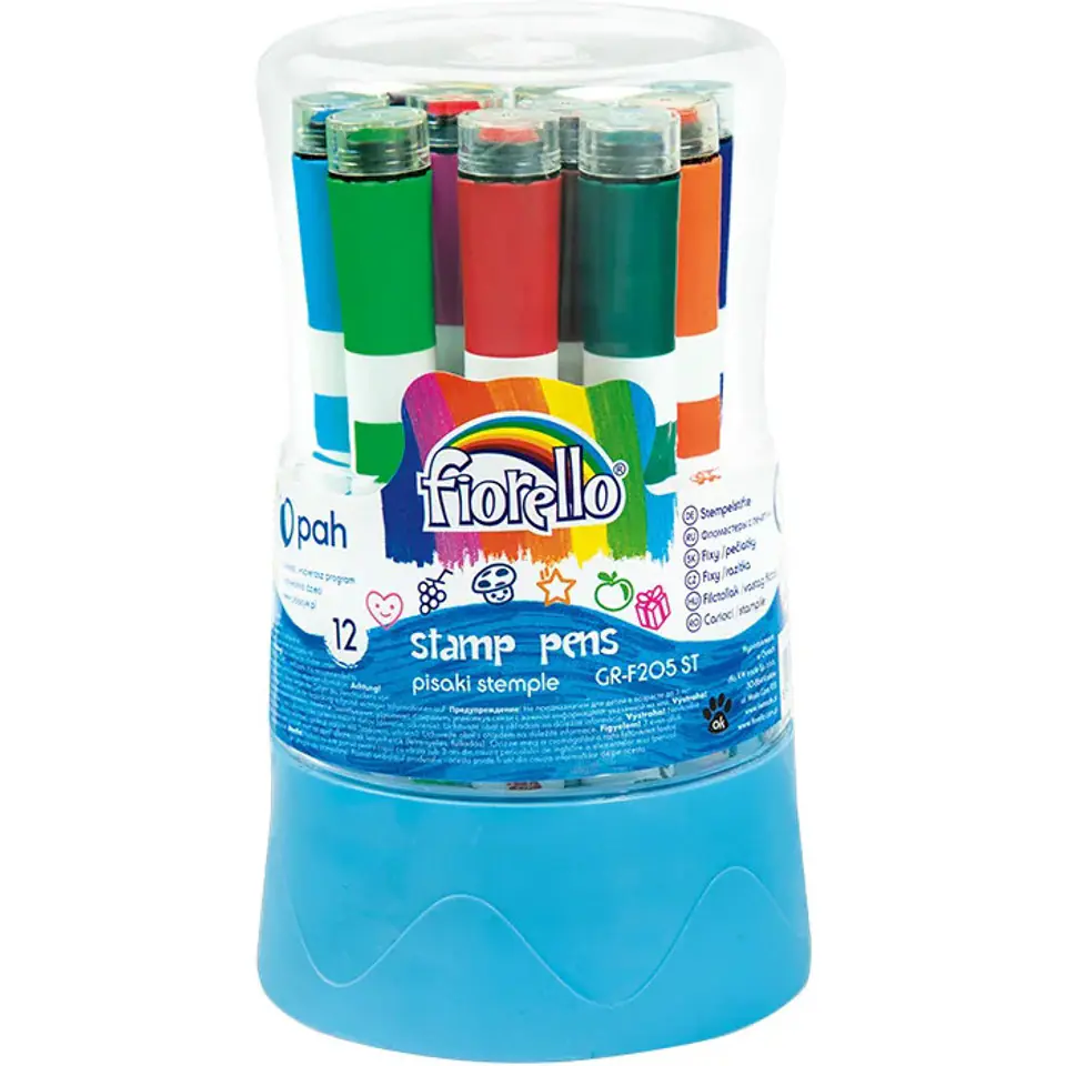 ⁨Pisaki stemple FIORELLO GR-F205 ST 12kolorów 160-2114 KW TRADE⁩ w sklepie Wasserman.eu