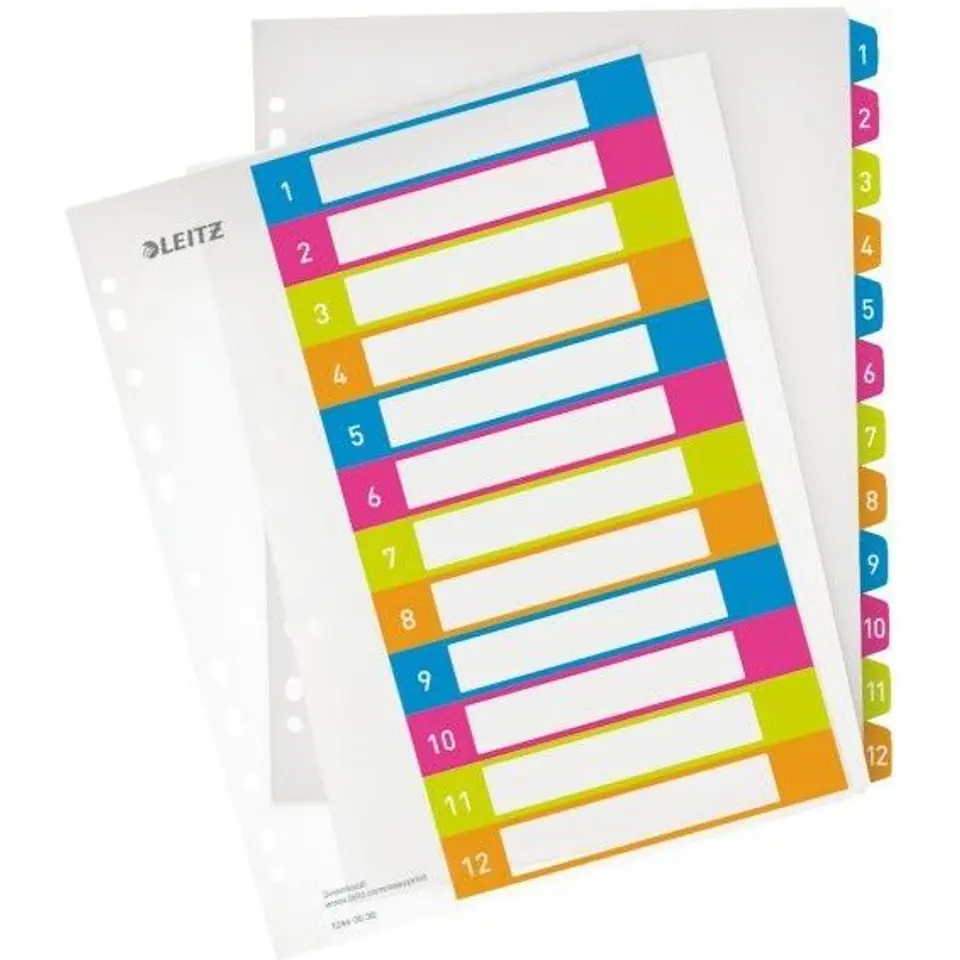 ⁨Przekładki plastikowe LETIZ WOW 1-12 12440000 do zadruku⁩ w sklepie Wasserman.eu