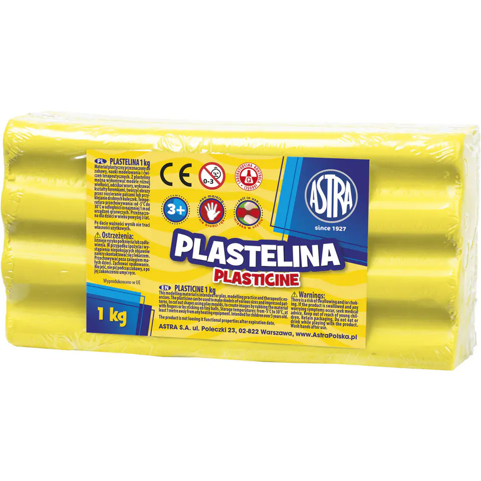 ⁨Plastelina Astra 1 kg cytrynowa 303111004 ASTRA⁩ w sklepie Wasserman.eu