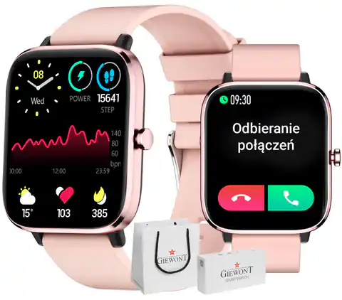 ⁨Smartwatch Giewont Dynamic SmartCall GW230-1 - Rose Gold/Powder Pink⁩ w sklepie Wasserman.eu
