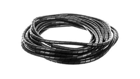 ⁨Wąż osłonowy spiralny 12/10mm czarny SP12BK /10m/⁩ w sklepie Wasserman.eu