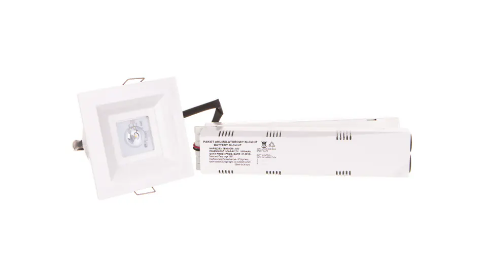 ⁨Emergency luminaire LOVATO P ECO LED 1W 120lm (open option) 1h single-purpose white LVPO/1W/E/1/SE/AT/WH⁩ at Wasserman.eu