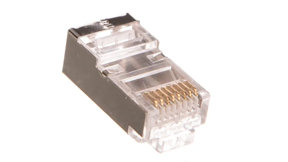 ⁨RJ45 Plug (8P8C) Universal, Cat.6A, Shielded, AWG 26-24, Pack of 100⁩ at Wasserman.eu