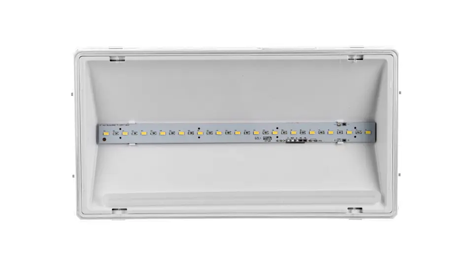 ⁨Emergency luminaire EXIT L IP65 ECO LED AT 3W 340lm 1h single-purpose white ETL/3W/E/1/SE/AT/WH⁩ at Wasserman.eu